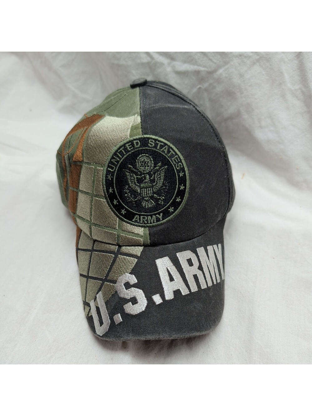 UNITED STATES ARMY hat licensed gray green washed-style adjustable cap